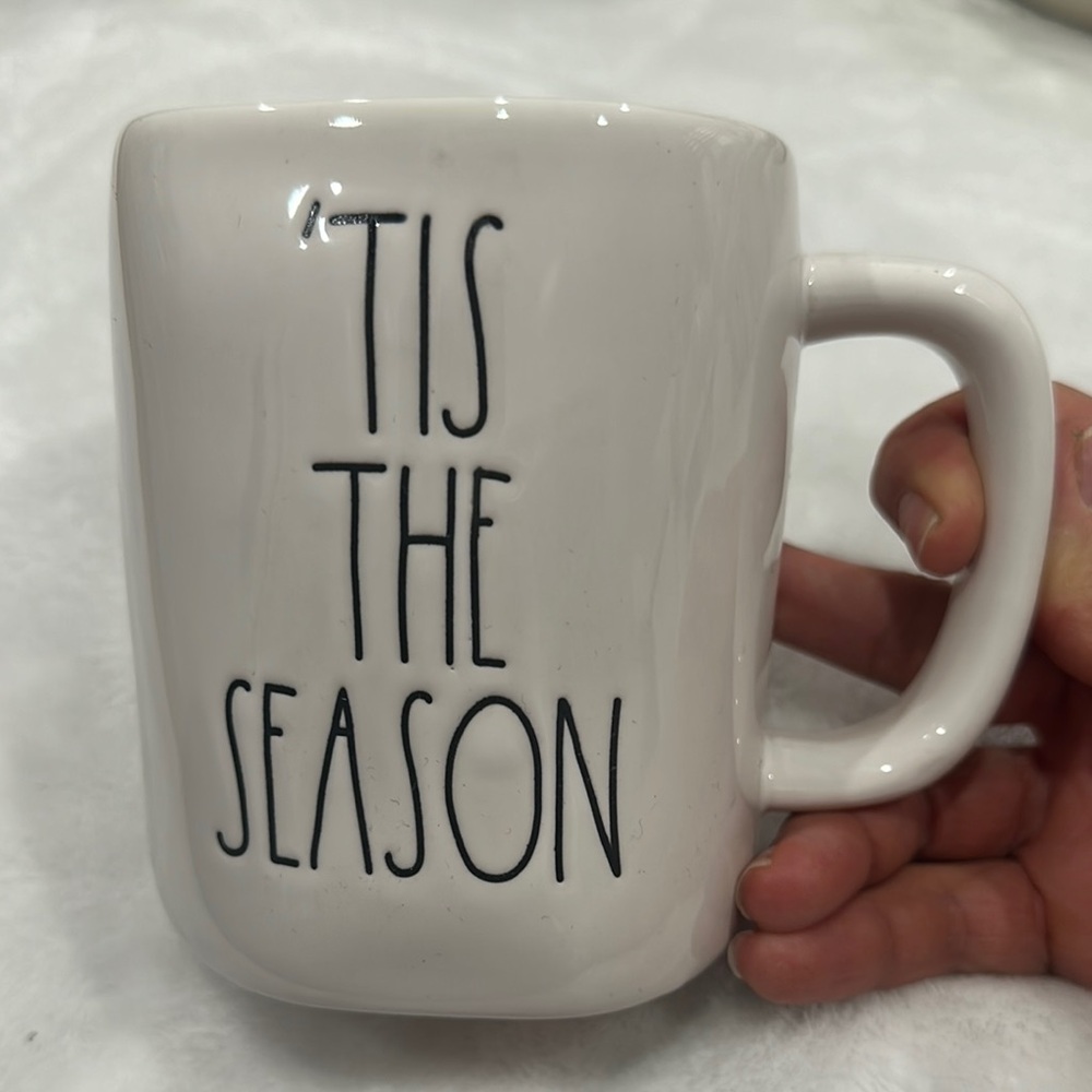 Rae Dunn White Holiday Mug 'Tis The Season